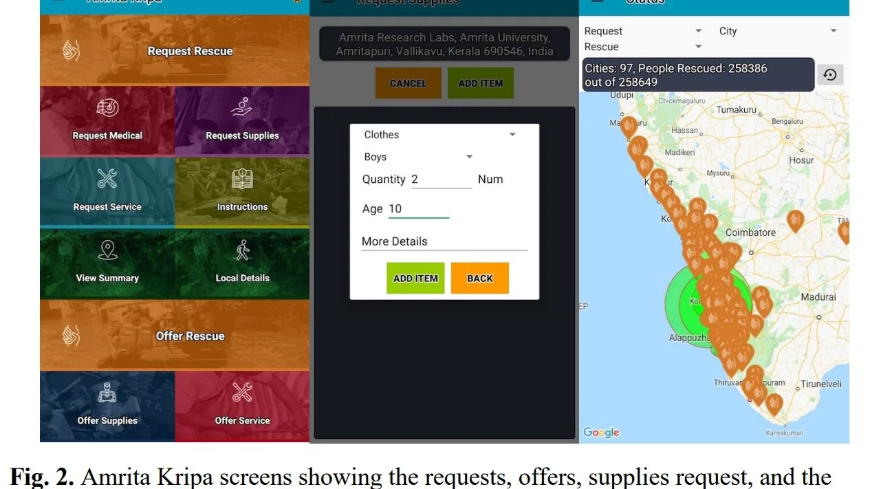 Amrita Kripa app screens